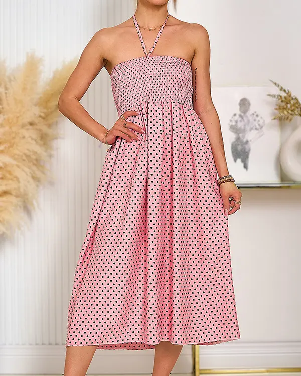 Resti Ženska pikčasta obleka do kolen