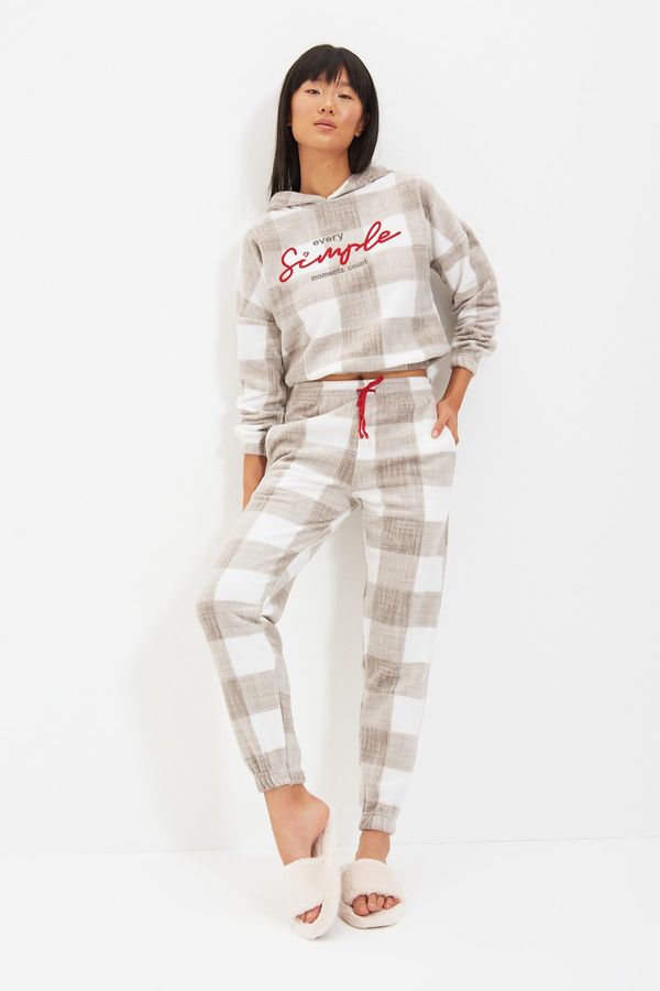 Trendyol Ženska pižama - komplet Trendyol Checkered
