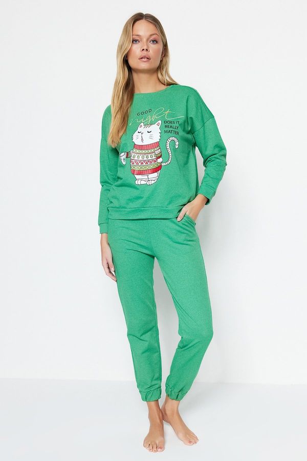 Trendyol Ženska pižama komplet Trendyol Christmas