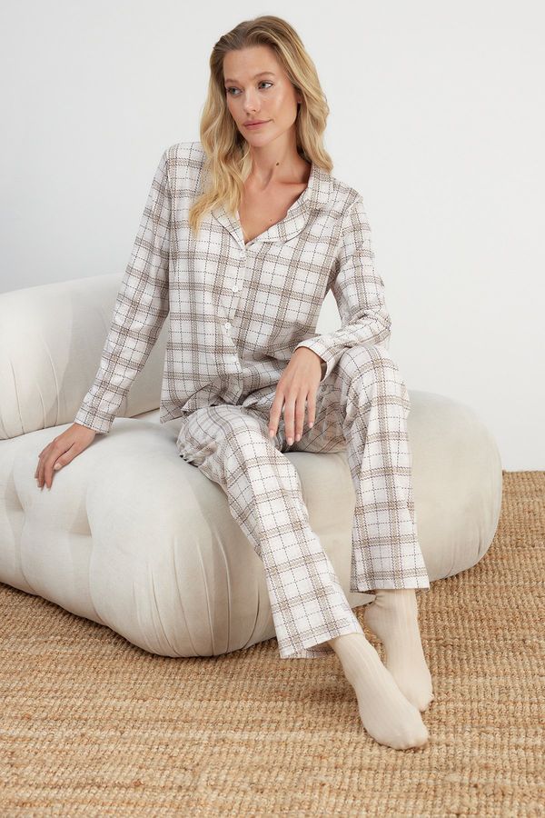 Trendyol Ženska pižama - set Trendyol Checkered