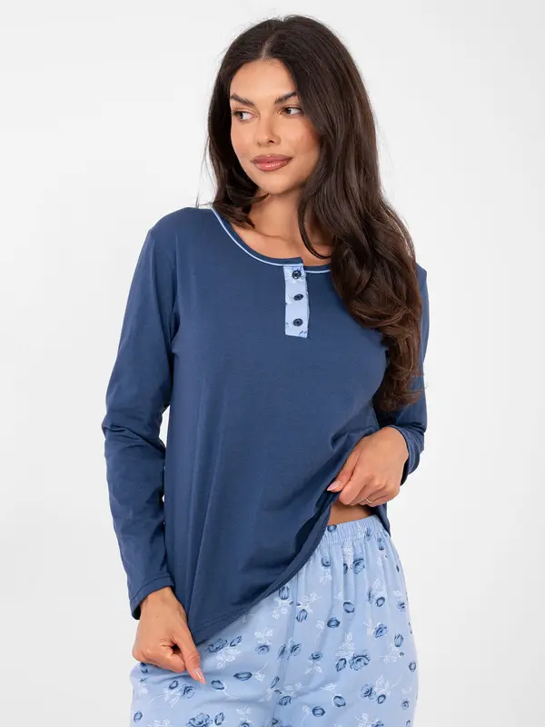 Forever Pink Ženska pižama v temno modri barvi