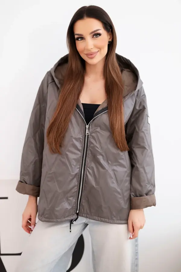 Kesi Włoski Ženska prehodna prešita jakna s kapuco