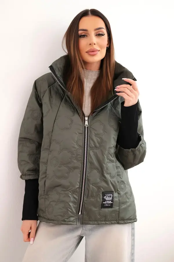 Kesi Włoski Ženska prešita jakna s cvetličnim vzorcem