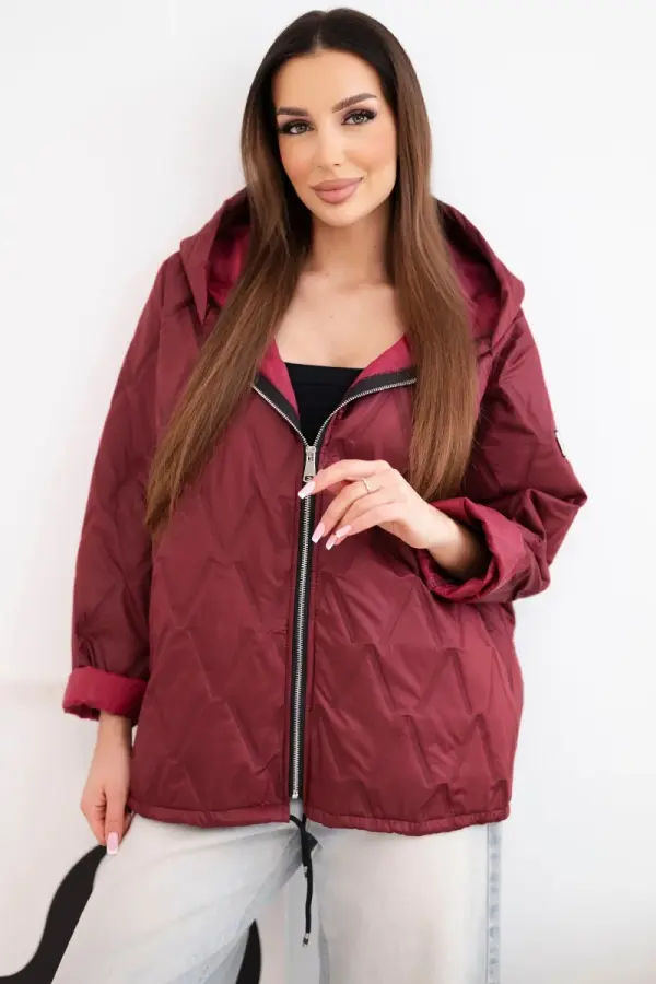 Kesi Włoski Ženska prešita jakna za pomlad in zimo s kapuco