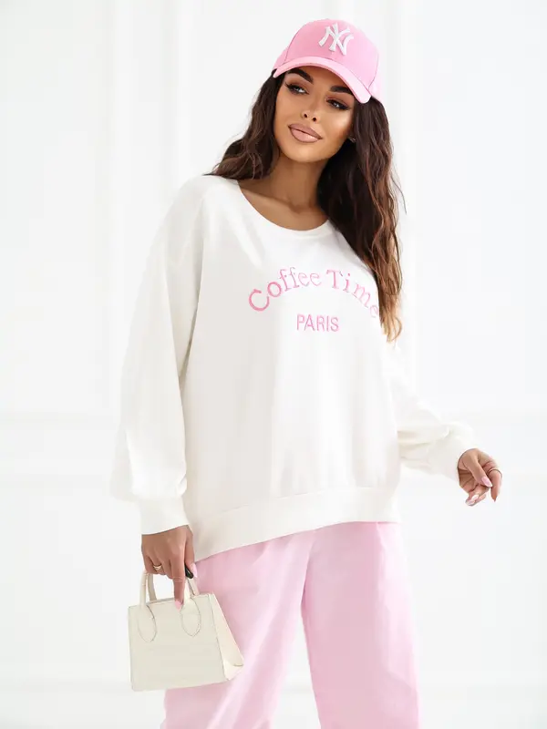 RUE PARIS Ženska prevelika bluza ecru