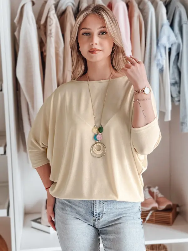 DStreet Ženska prevelika bluza z ogrlico