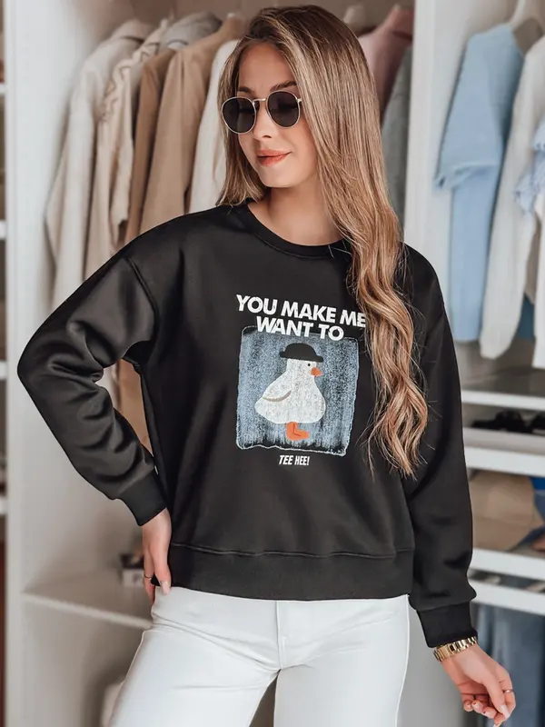 DStreet Ženska prevelika jopa s potiskom GOOSHY