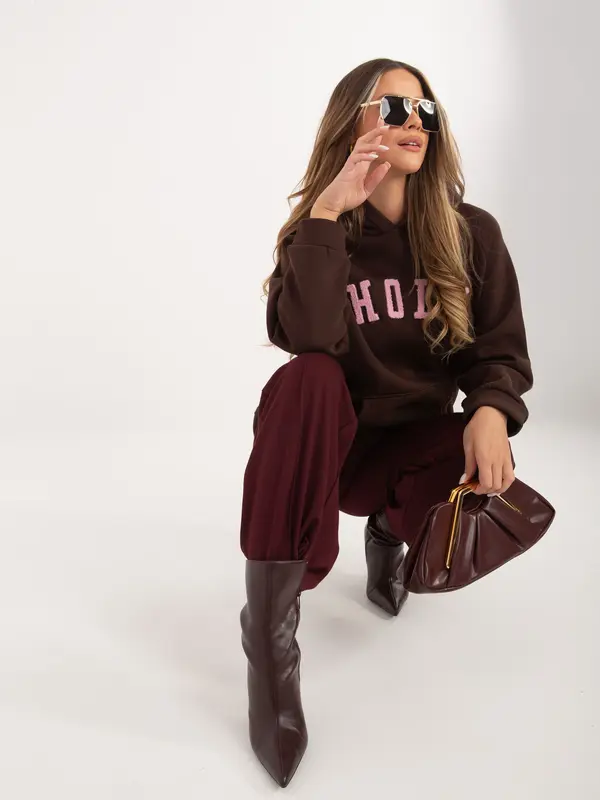 RUE PARIS Ženska rjava jopa z napisom