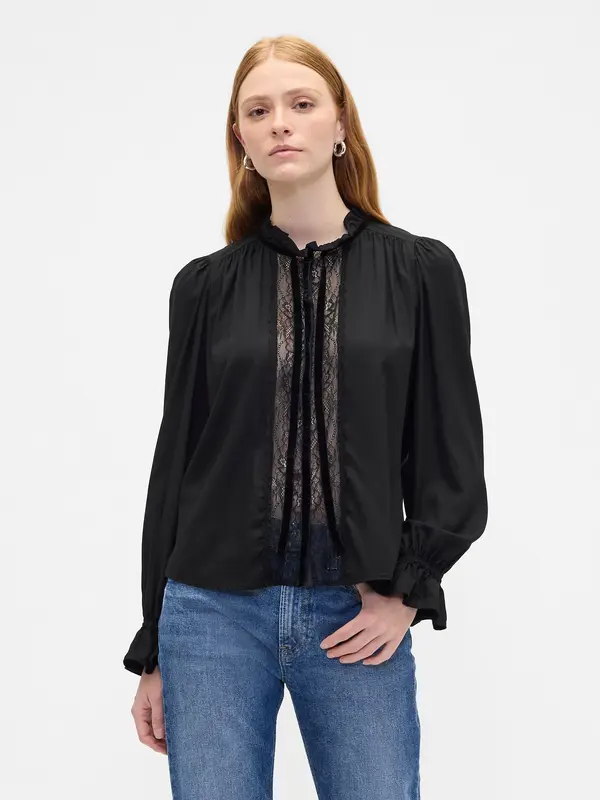 GAP Ženska satenasta bluza GAP
