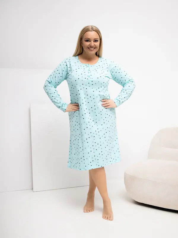 Forever Pink Ženska spalna srajca z dolgimi rokavi