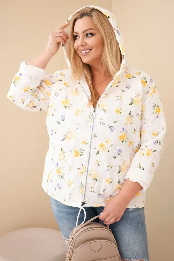 Kesi Włoski Ženska spomladanska jakna Kesi z drobnim cvetličnim vzorcem