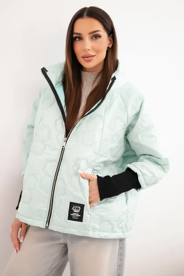 Kesi Włoski Ženska spomladanska prešita jakna Kesi Włoski s cvetličnim vzorcem