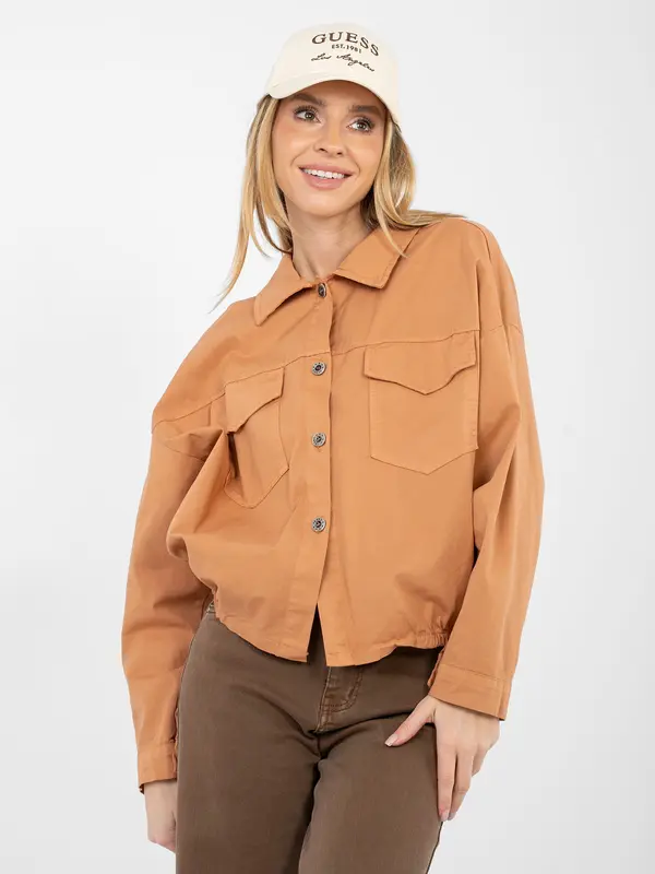 RUE PARIS Ženska srajca v temno oranžni barvi