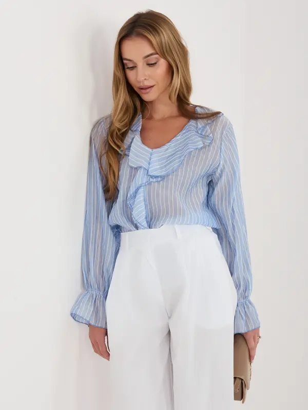 Italy Moda Ženska svetlo modra bluza