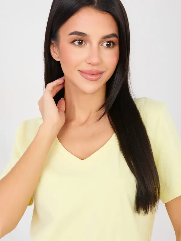 RUE PARIS Ženska svetlo rumena majica s kratkimi rokavi