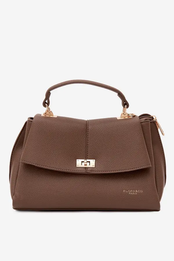FLORA & CO Ženska torba Flora&amp;Co iz eko usnja v taupe barvi Sybella