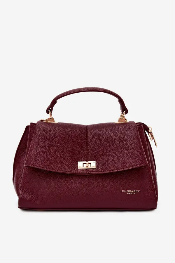 FLORA & CO Ženska torbica Flora&amp;Co iz eko usnja, bordo