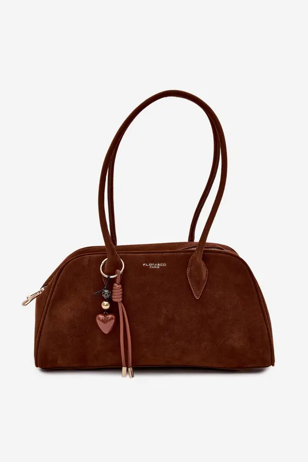 FLORA & CO Ženska torbica iz eko semiša Flora&amp;Co, kamelja