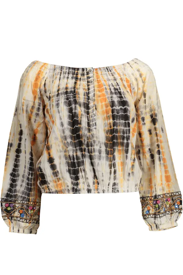 DESIGUAL Ženska vzorčasta bluza z dolgimi rokavi