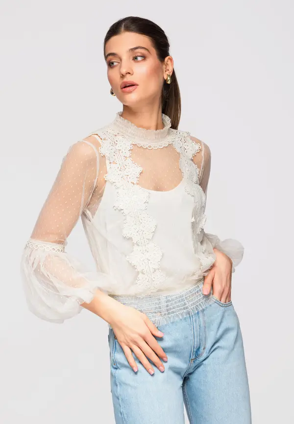 Edoti Ženska vzorčasta bluza z dolgimi rokavi