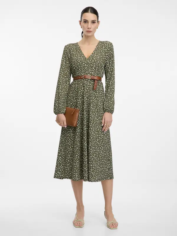 Orsay Ženska zelena midi obleka ORSAY