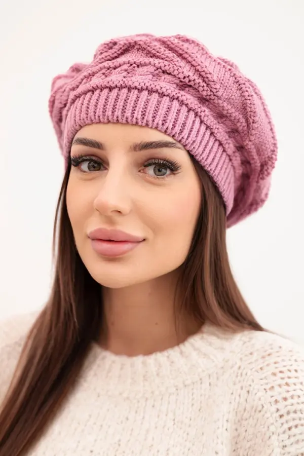 Kesi Ženska zimska baretka Kesi K378 vijolična