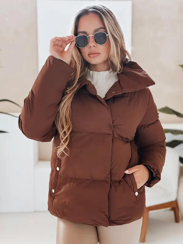 DStreet Ženska zimska jakna LARO rjava