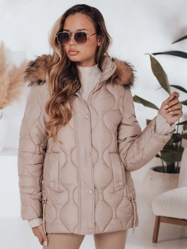 DStreet Ženska zimska jakna LUMORE kaki