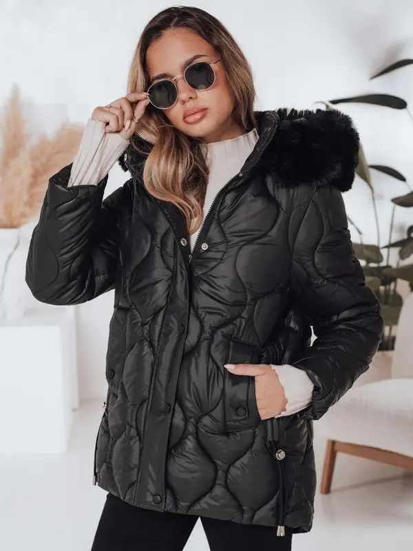 DStreet Ženska zimska jakna LUMORE s kapuco