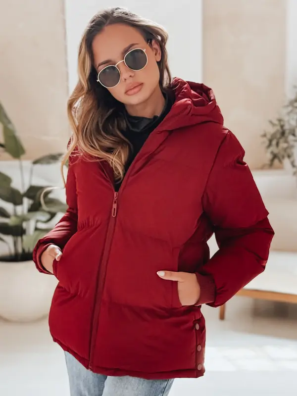 DStreet Ženska zimska jakna MISSFROST bordo