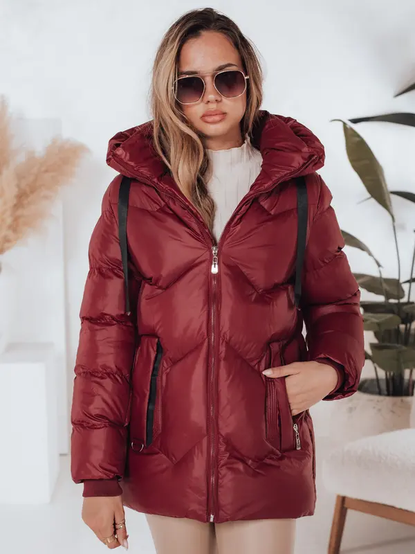 DStreet Ženska zimska jakna SALVONA rdeča