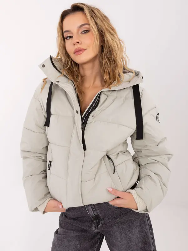 Sublevel Ženska zimska jakna svetlo sive barve