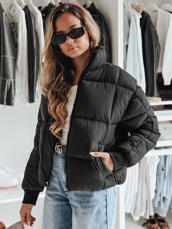DStreet Ženska zimska jakna VIBEGIRL črne barve