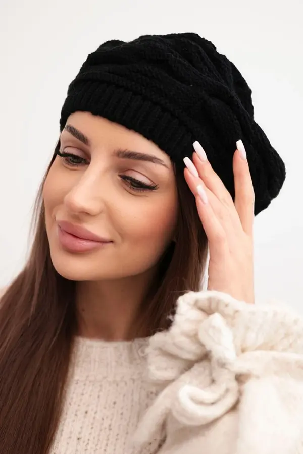 Kesi Ženska zimska kapa Kesi K397 črna