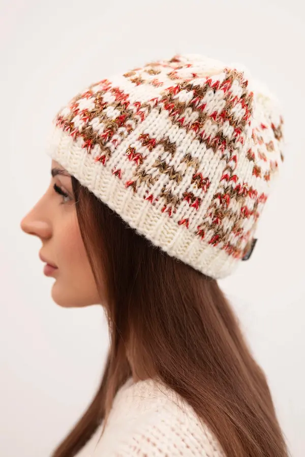 Kesi Ženska zimska kapa Kesi z okrasnimi kristali