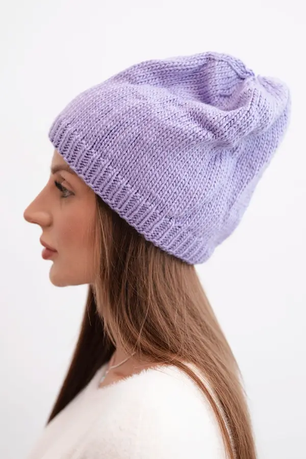 Kesi Ženska zimska kapa Kesi z ušesi, vijolična