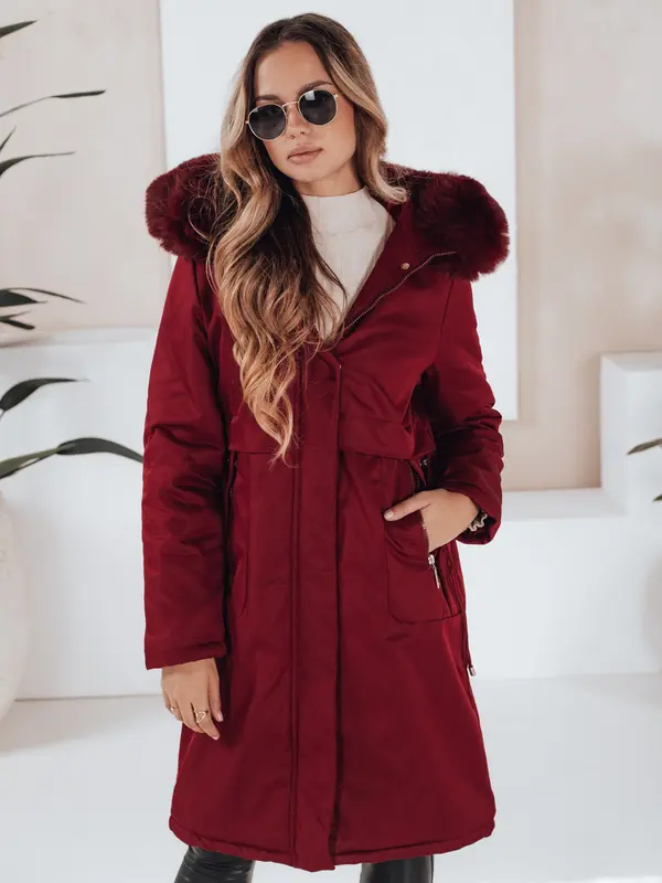 DStreet Ženska zimska parka FERNAYA bordo