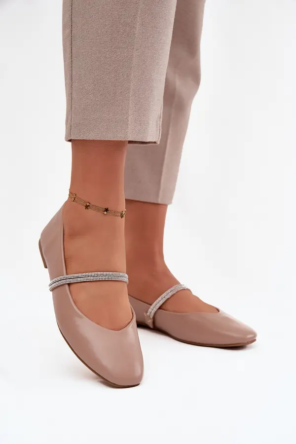 Boto Ženske balerinke z bleščečimi naramnicami