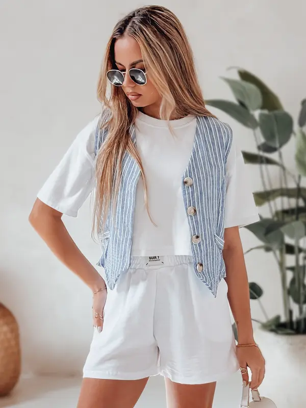 DStreet Ženske bele kratke hlače OWN STYLE