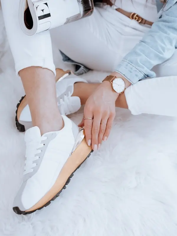 DStreet Ženske bele superge SILLY