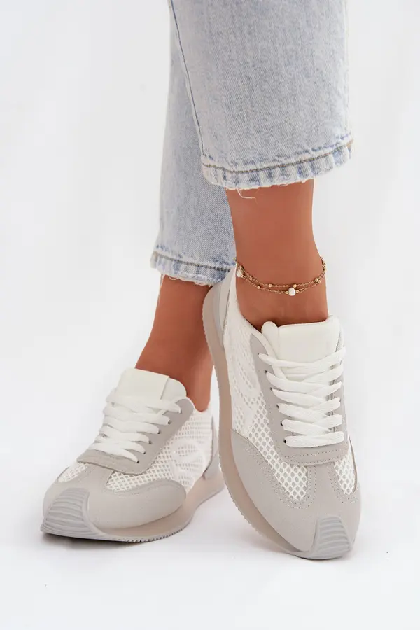 Boto Ženske belo-sive športne superge Tarlisse