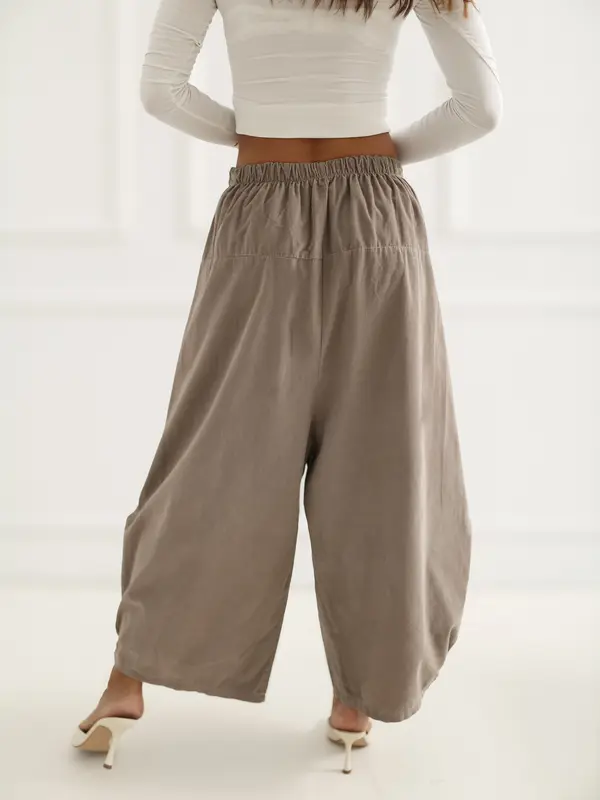 Italy Moda Ženske bež hlače