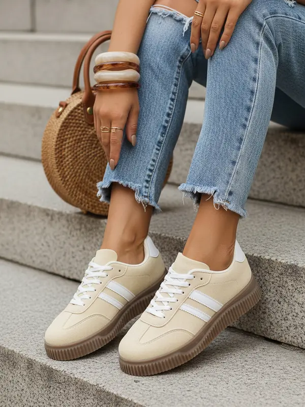 DStreet Ženske bež nizke superge