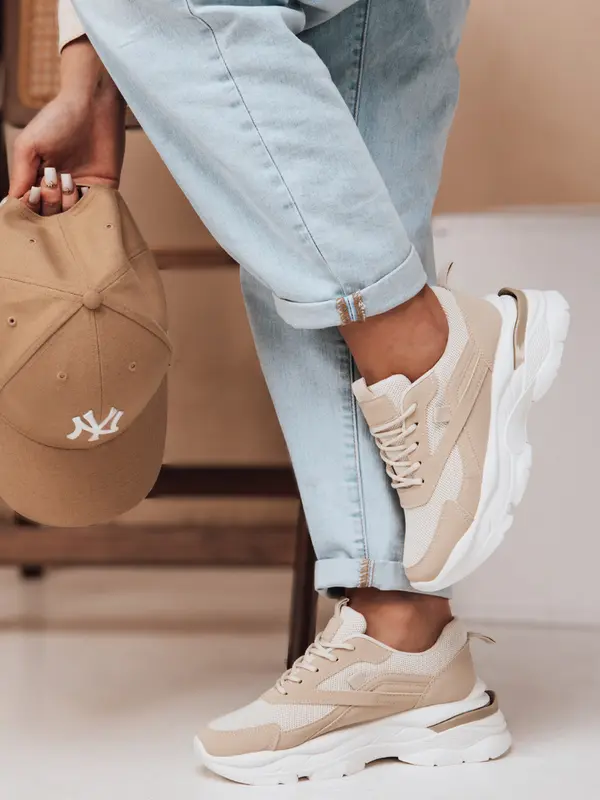 DStreet Ženske bež superge na platformi SPORTLITE