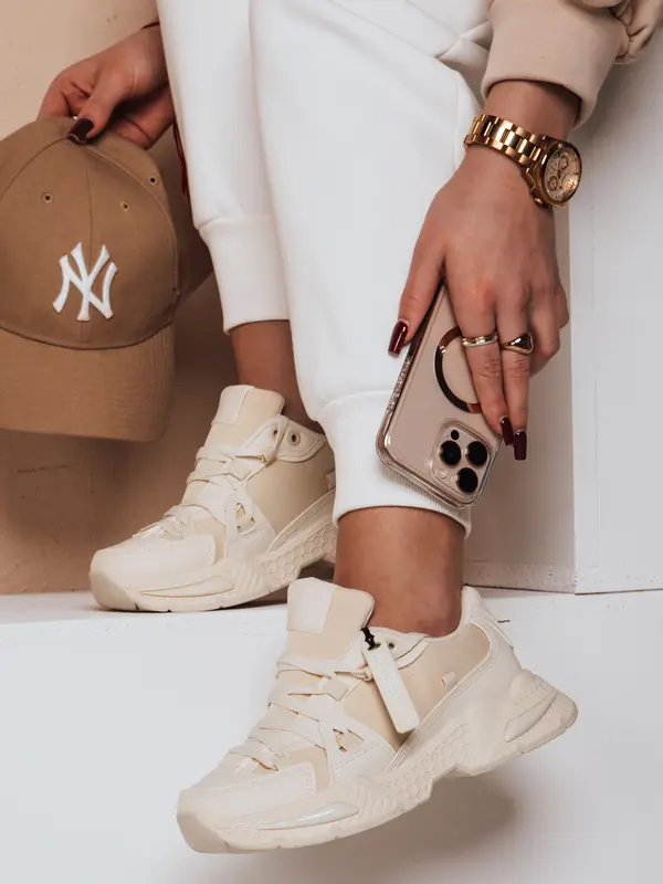 DStreet Ženske bež superge RUNKIK