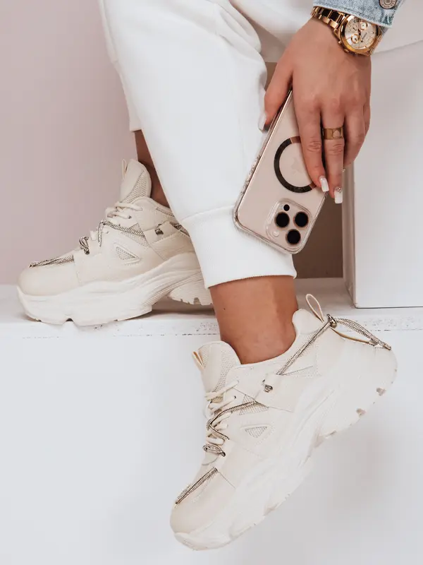 DStreet Ženske bež superge z debelim podplatom