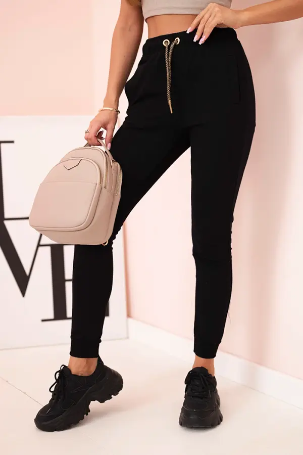 Kesi Ženske bombažne cargo hlače z žepi in verižico