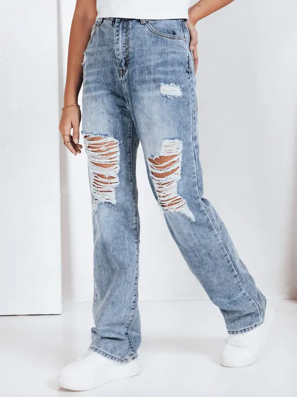 DStreet Ženske boyfriend kavbojke z luknjami