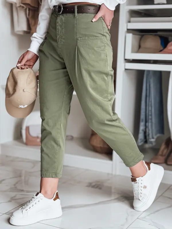 DStreet Ženske chino hlače CHINOSKA kaki