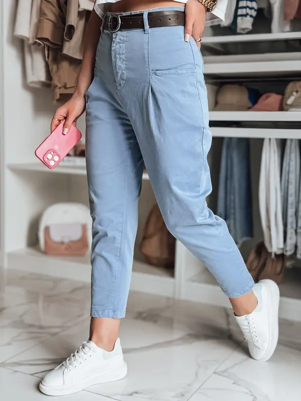 DStreet Ženske chino hlače CHINOSKA modre